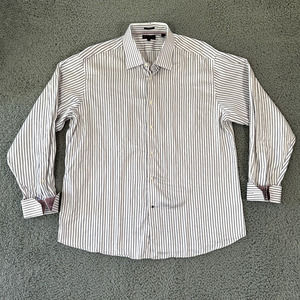Ben Sherman Dress Shirt Men's 17.5 Multicolor Button Up Long Sleeve Cuffed‎